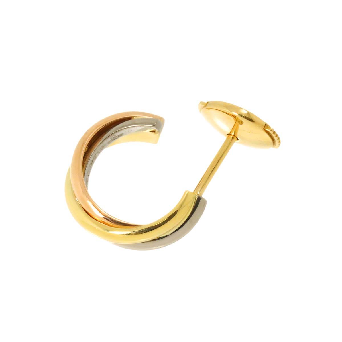カルティエ Cartier トリニティ ピアス K18 YG WG PG 750 フープ