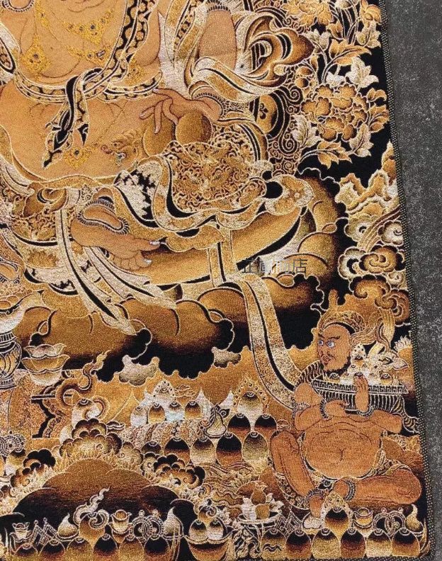 チベット族　装飾芸術図案集 Amazon.co.jp: 四臂観音菩薩 チベット絹の刺繍仏画 チベット