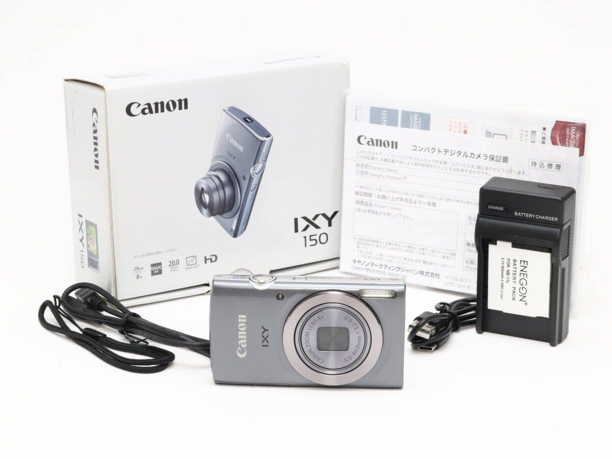 D (難あり) Canon キヤノン IXY 150 シルバー 初期不良返品対応 領収書