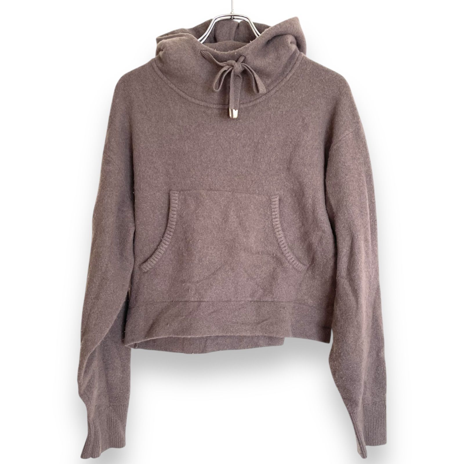 エストネーション　ESTNATION コットンスムースコクーンフーディー　グレー ESTNATION / ベルテッドコクーンパンツ｜ESTNATION ONLINE STORE