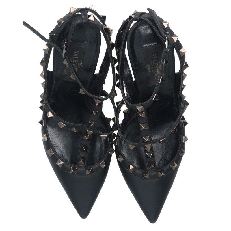 ヴァレンチノ　ヒール　37 ヴァレンティノガラヴァーニ ロックスタッズストラップピンヒール