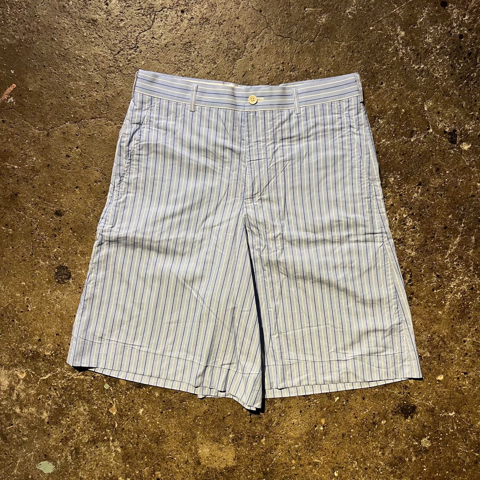 comme des garcons homme ハーフパンツショーツ　ストライプ COMME des GARCONS HOMME PLUS 17ss ストライプワイドハーフ