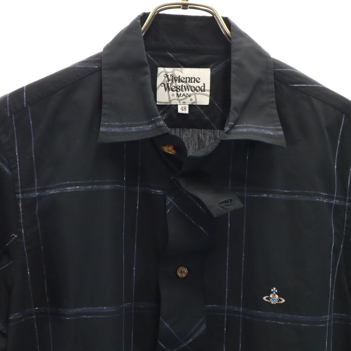 Vivienne Westwood man黒 長袖シャツ 48 VivienneWestwood MAN 黒シャツ アシンメトリー48 L - メルカリ