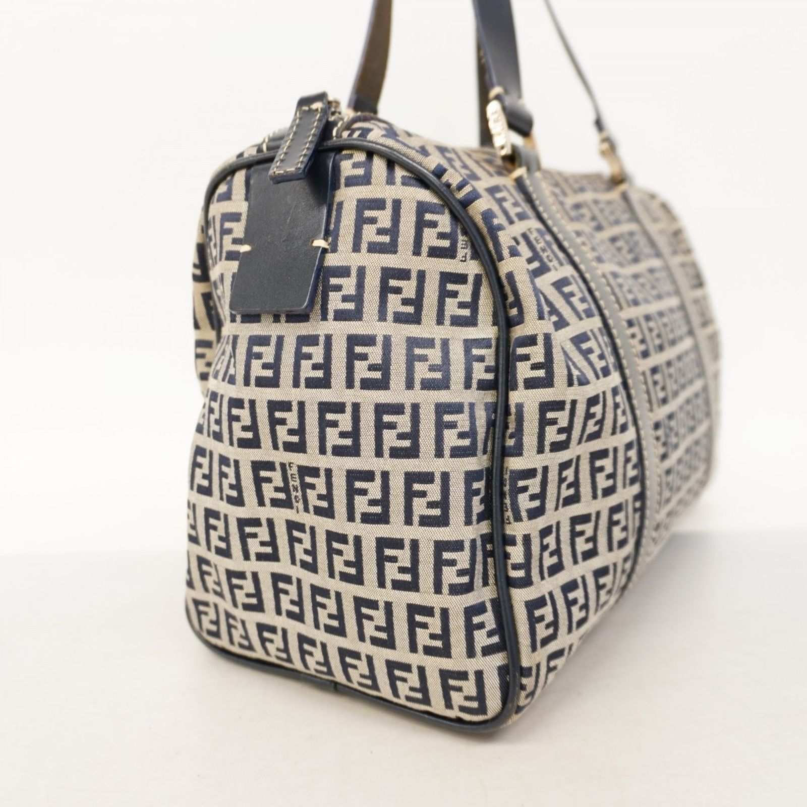 FENDI フェンディ ズッキーノ柄　ハンドバッグ　ネイビー フェンディ(Fendi) フェンディ ハンドバッグ ズッキーノ