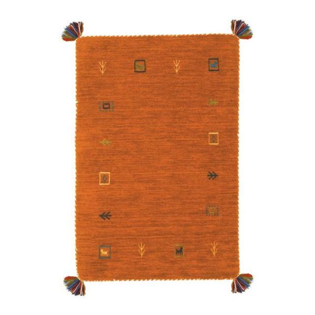 新作登場，人気SALE 萩原 ギャッベ ラグ LORRI BUFF L4  270038981 オレンジ 140×200 ラグ・カーペット