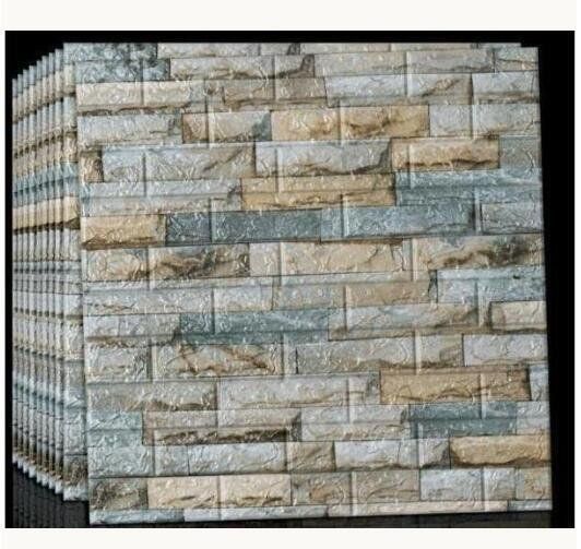 新入荷 高品質 30枚 70x77cm 背景壁 3D立体レンガ模様壁紙 防水 汚い防止 カビ防止WPおしゃれ必見