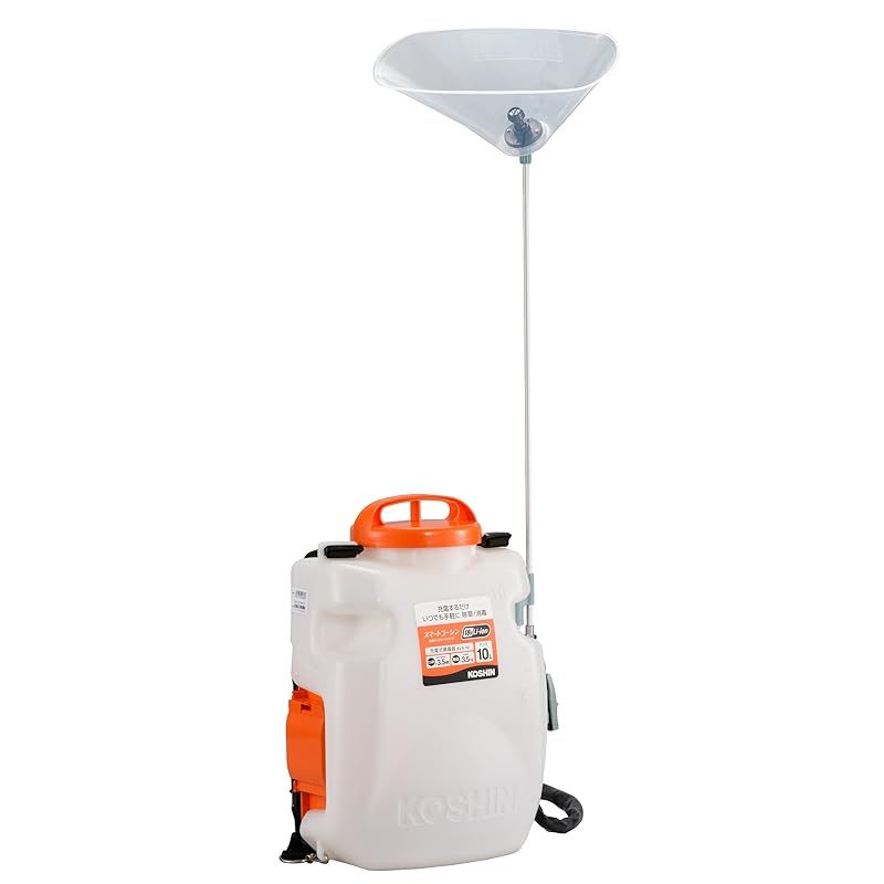 工進 KOSHIN 18V 2.0Ah 充電式 噴霧器 タンク 10L SLS-10N ダイヤフラム ポンプ 背負い 消毒 防除 除草 手元 スイッチ 静音 簡単 共通バッテリー バッテリー 充電器 別売 1