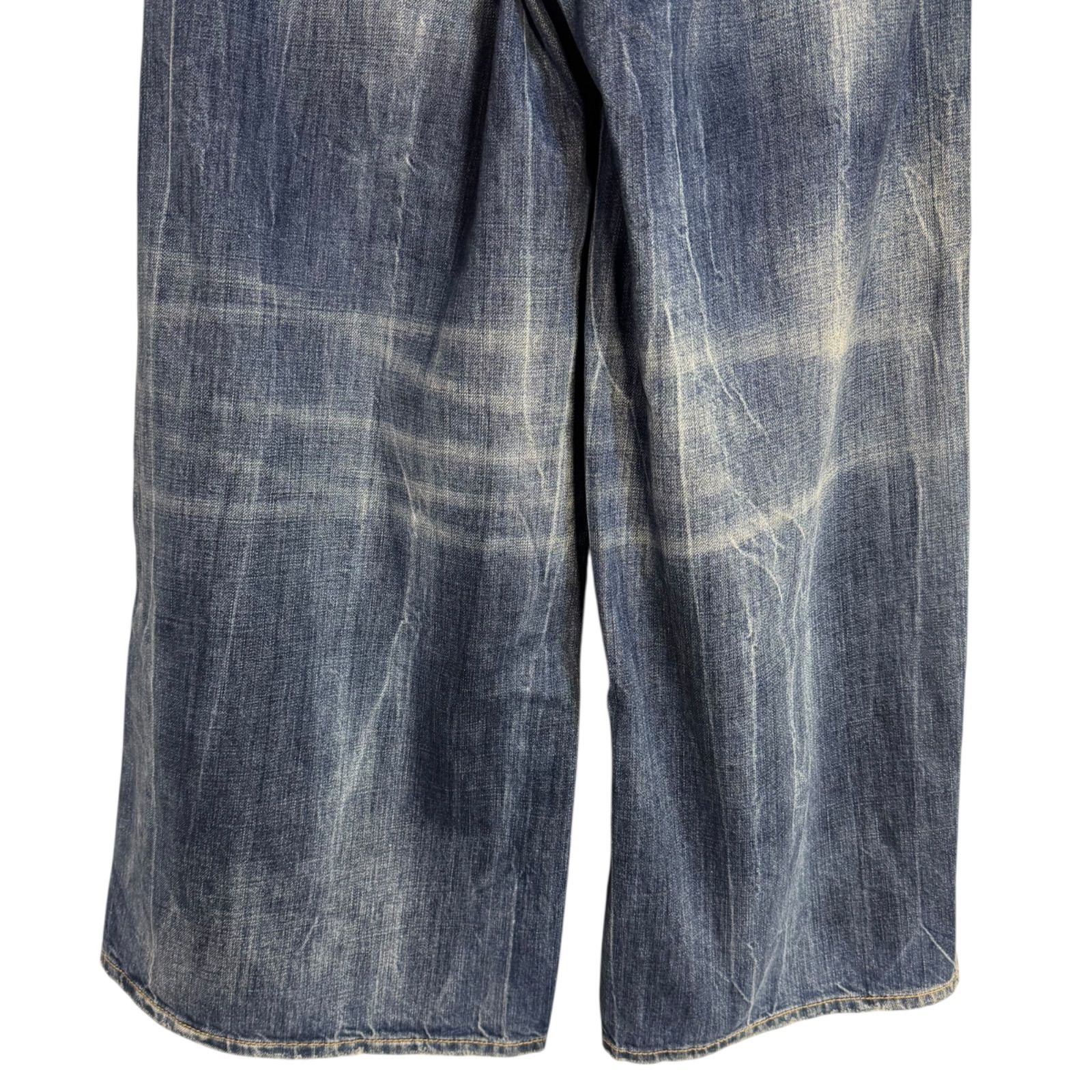 希少】イヴサンローランYSL デニムパンツ ロゴ刺繍 フレアパンツ