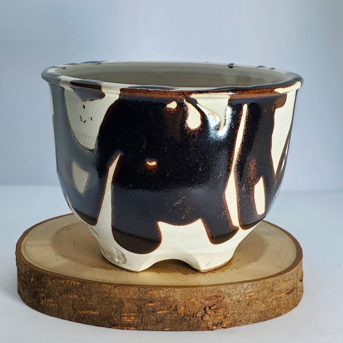 楕円形陶器植木鉢 陶器 植木鉢 盆栽 園芸 陶芸 窯 鴻陽 鉢435 【楽天