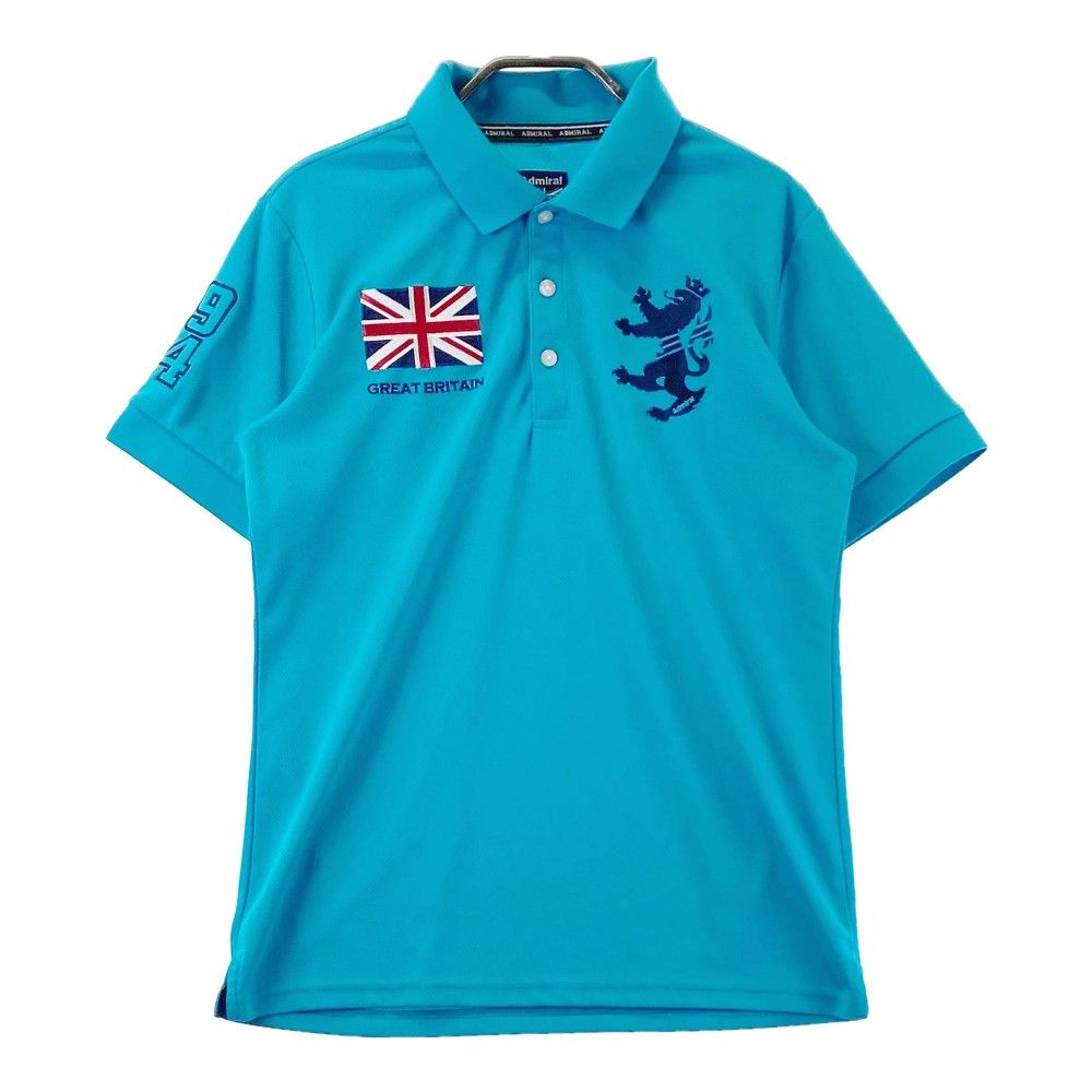 ADMIRAL アドミラル × LEXUS 半袖ポロシャツ 総柄 ネイビー系 L