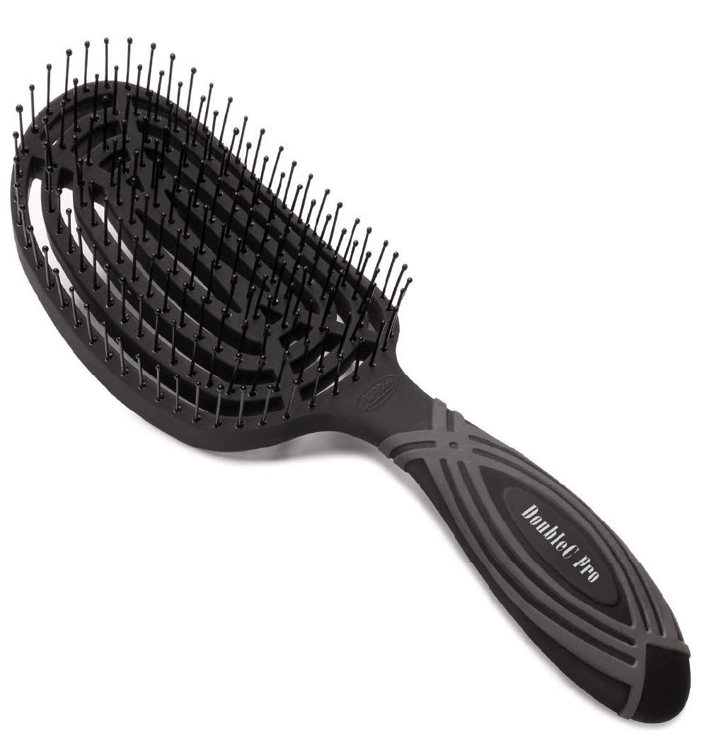 pula NuWay4Hair ニューウェイフォーヘア DoubleCPro ヘアスカルプブラシ 日本初上陸|プロ使用|ボリュームアップ|キューティクルケア|頭皮マッサージ|SGS認証 ブラック 1 個 ブラック 1個 x 1