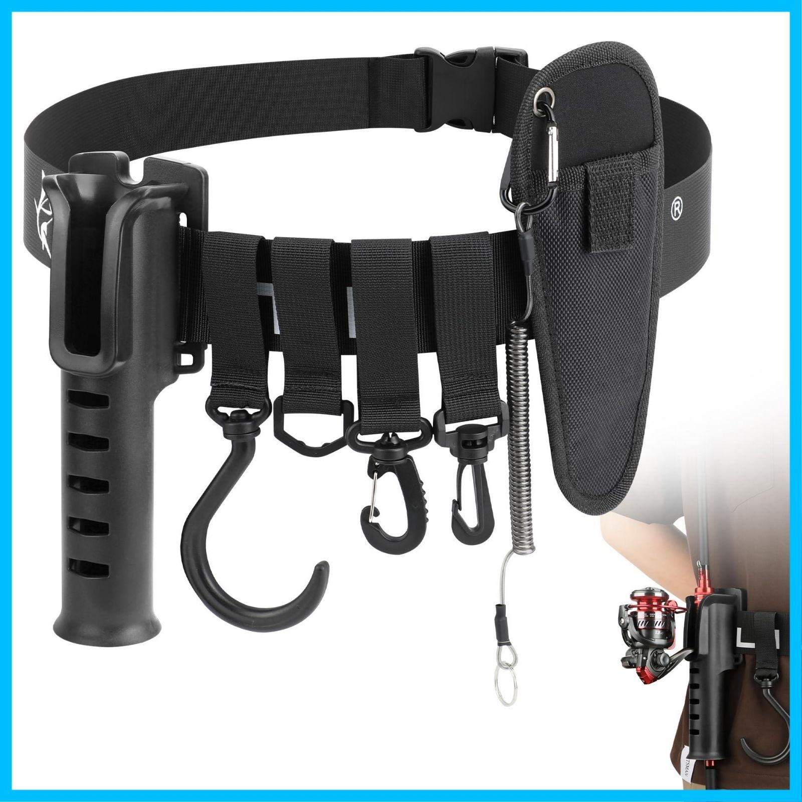 商品 三つ色ある 釣り道具 釣りウエスト 落下防止 持ち運び 調節 腰掛け 釣り竿収納用 ウェーディングベルト 釣り竿ベルト 釣り竿ホルダー サンライク SANLIKE