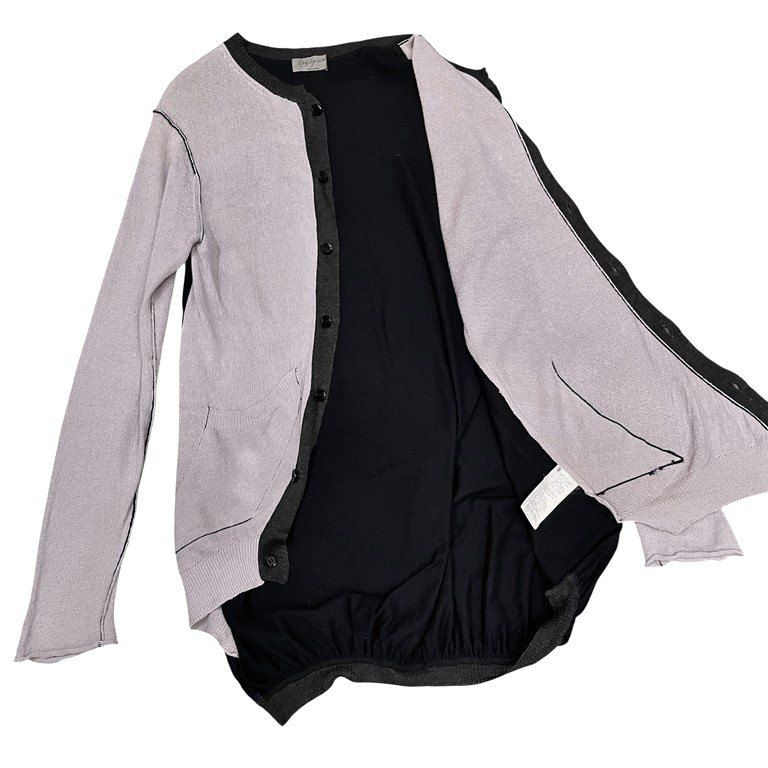 Yohji Yamamoto Pour Homme 14SS コットンリネンラミー切替ニット