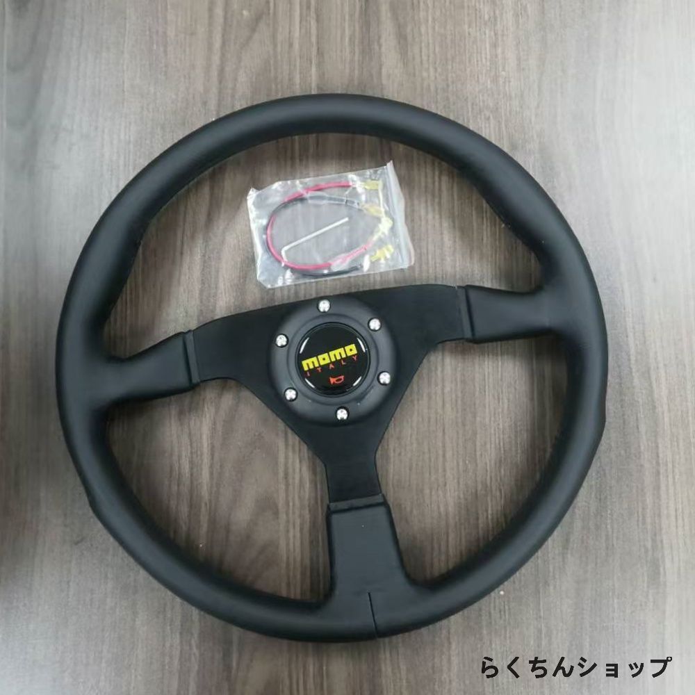 MOMO モモ ステアリング ハンドル本体 レザー フラットデザイン