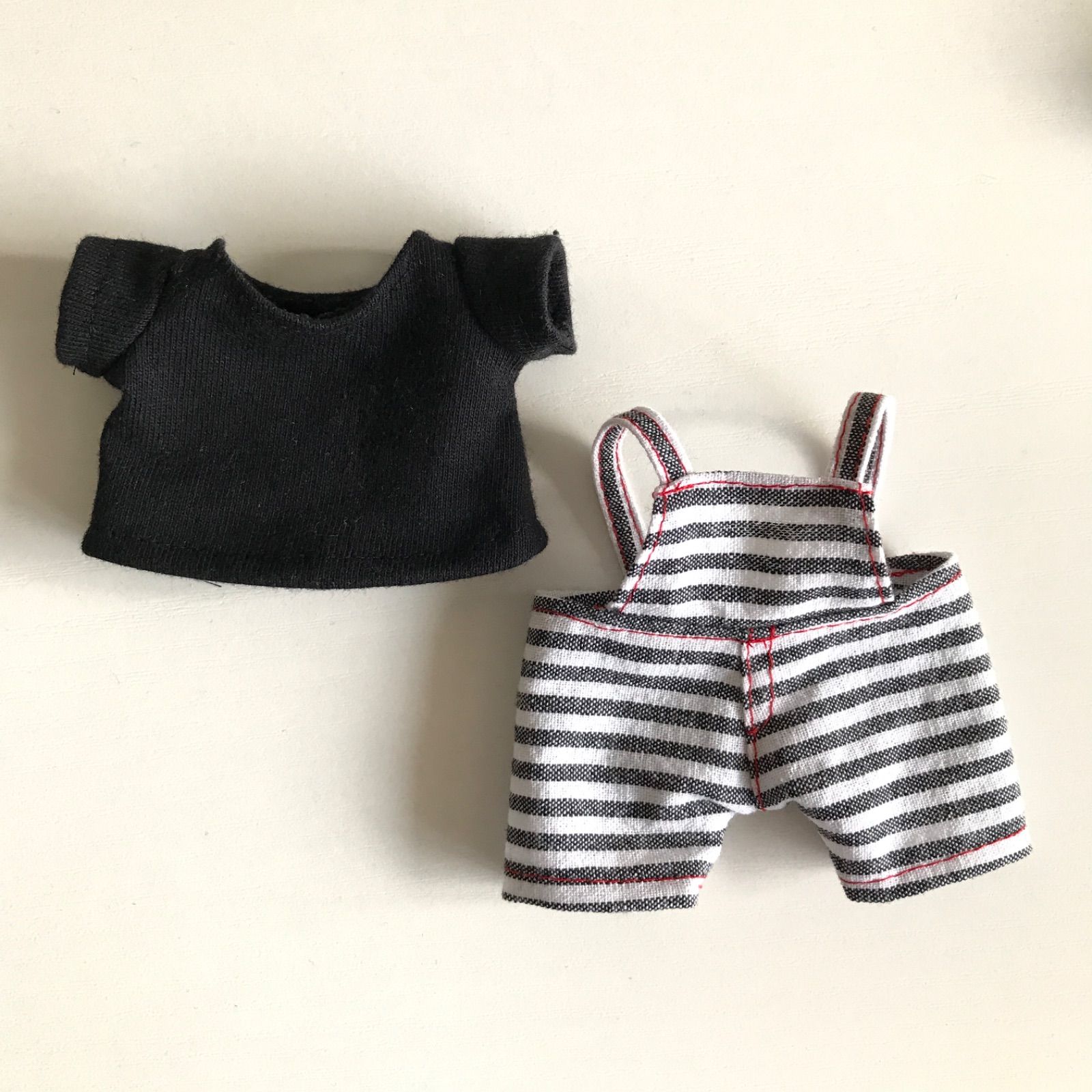 楽天市場】サロペット+シャツ！ぬいぐるみ 10cm ミニ洋服