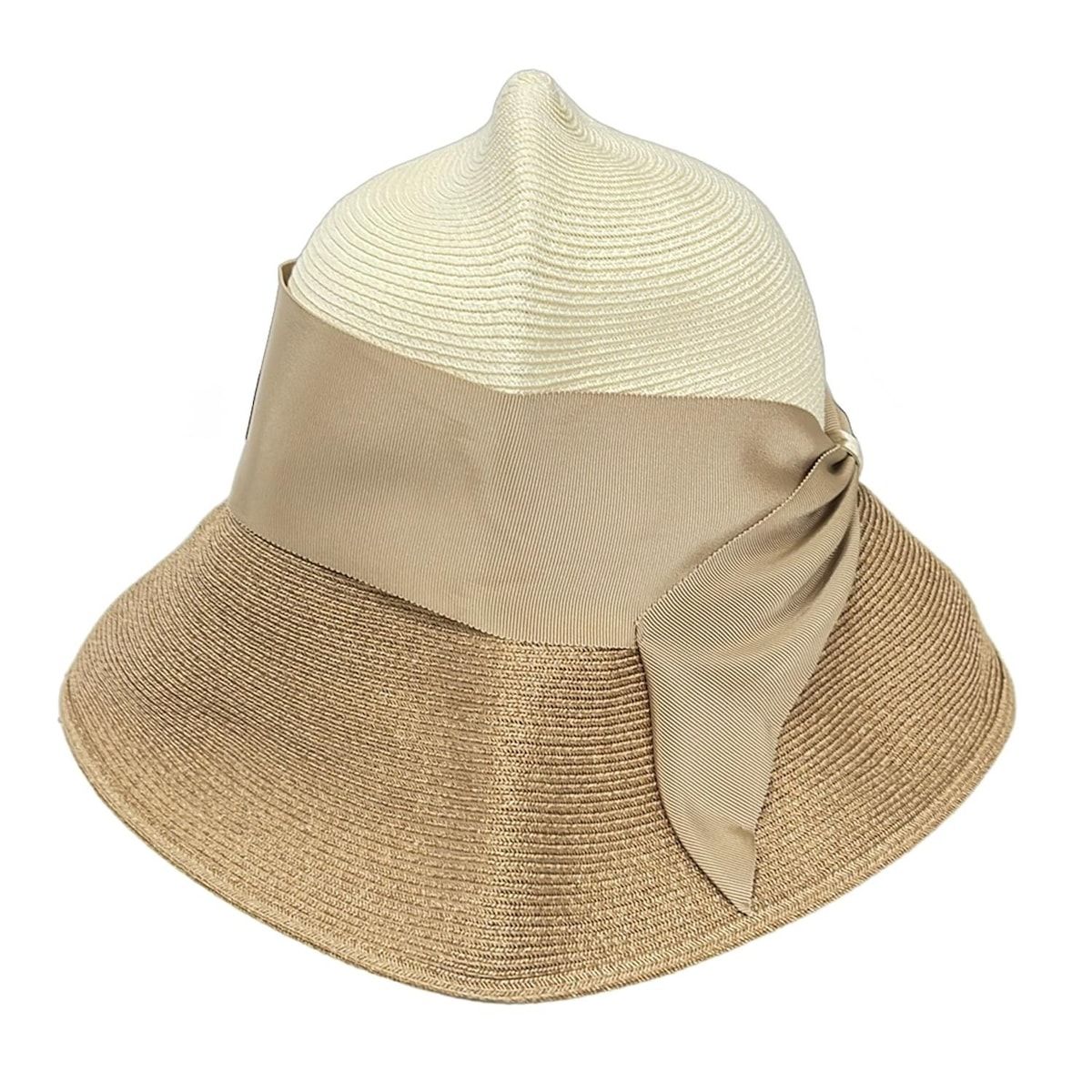 【中古】アシーナ ニューヨーク Athena New York 帽子 麦わら帽子 ストローハット レース ロゴ 茶色 ブラウン アシーナニューヨーク 麦わら帽子 Athena New York 麦わら帽子