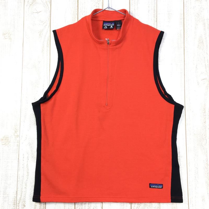 パタゴニア 00年 R1フラッシュプルオーバーベスト USA製 40090 S アウトドア 【Men's L オレンジ系】 Patagonia ( パタゴニア ) R1