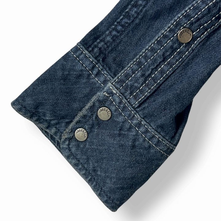DIESEL ディーゼル デニムシャツ ダメージ加工 DIESEL ディーゼル ダメージ加工デニムシャツ - メルカリ