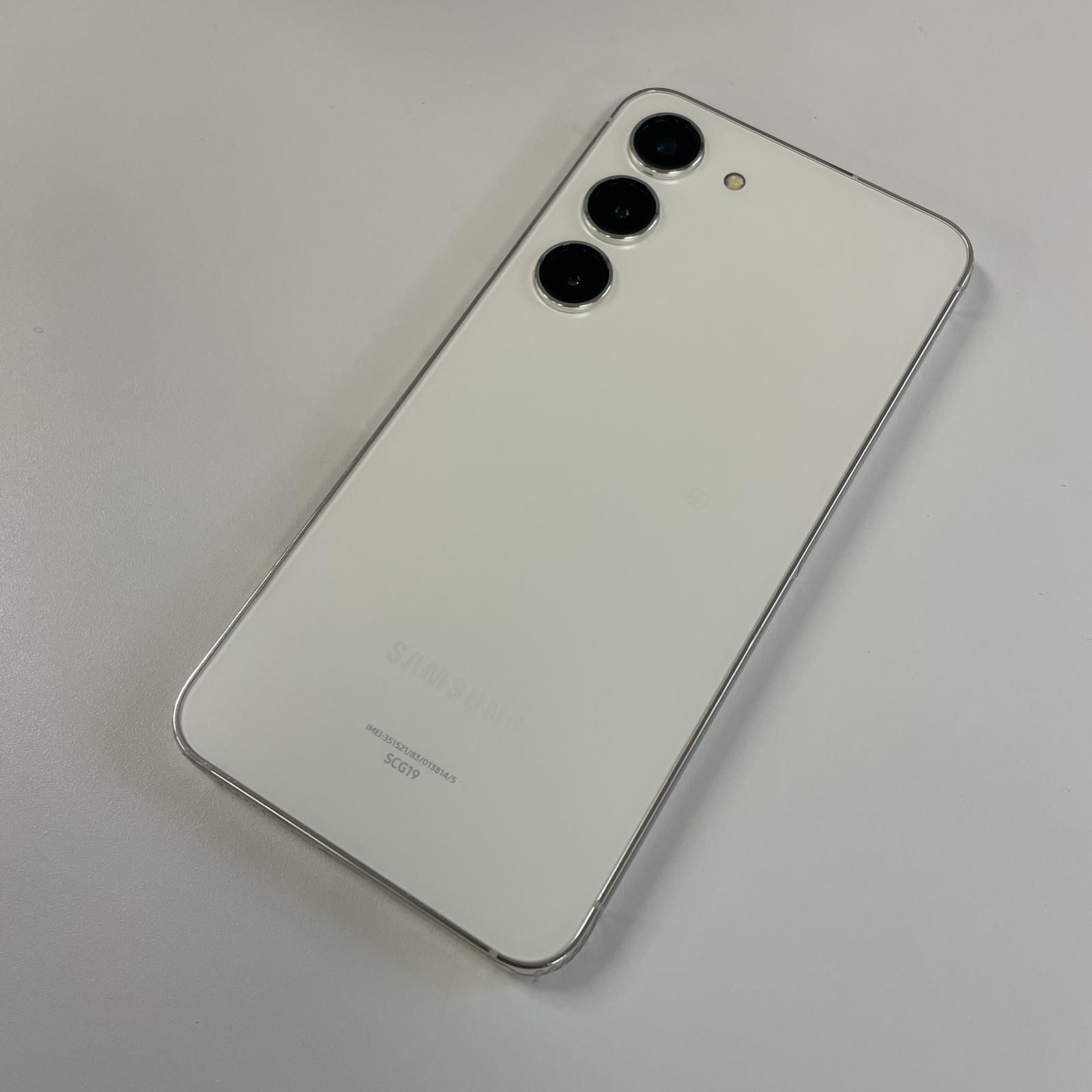 SAMSUNG Galaxy S23 SCG19 クリーム □au☆Joshin9844【1円開始・送料