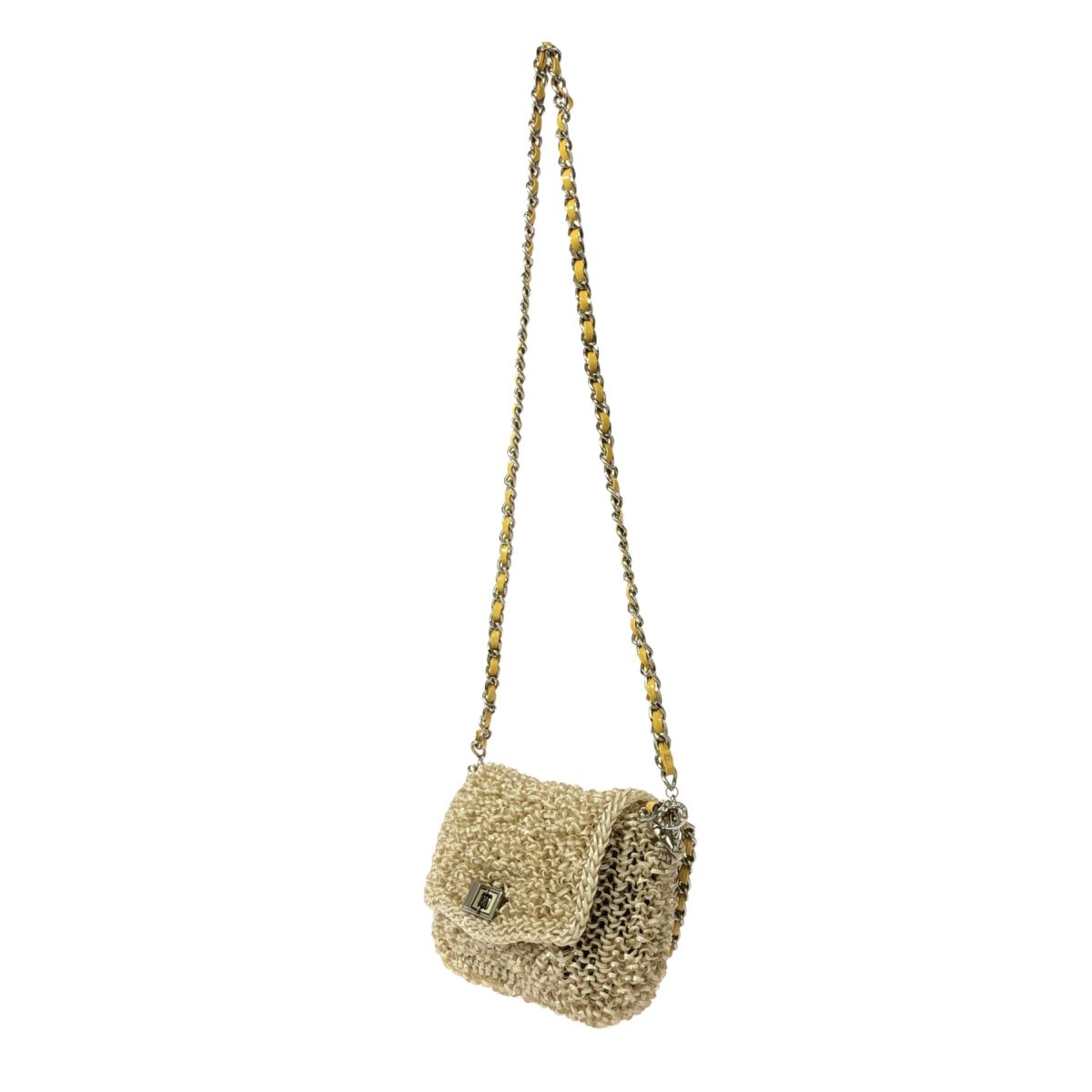 ANTEPRIMA Lucchetto 3Way Bag PVC Wire Semi-Shiny White Silver Gold ANTEPRIMA Lucchetto 3Way Bag PVC Wire Semi-Shiny White Silver Gold