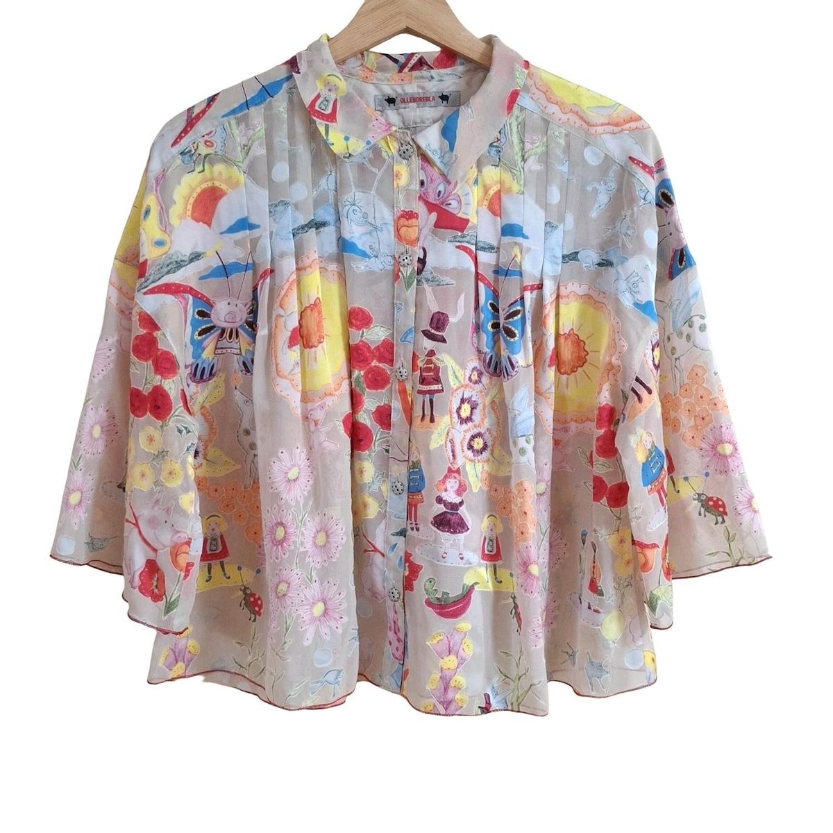 お値下げ　新品未使用　アルベロベロ　オレボレブラ花柄 半袖Tシャツ Мサイズ OLLEBOREBLA 美品 アルベロベロ ALBEROBELLO オレボレブラ