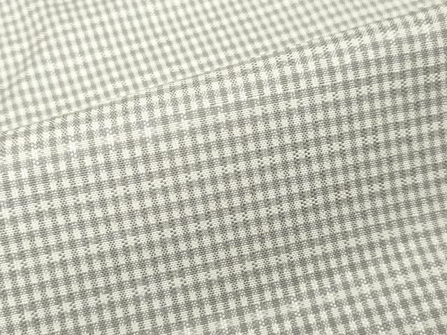 平和屋着物▽男性 長羽織 単衣 草木下染 格子柄 反端