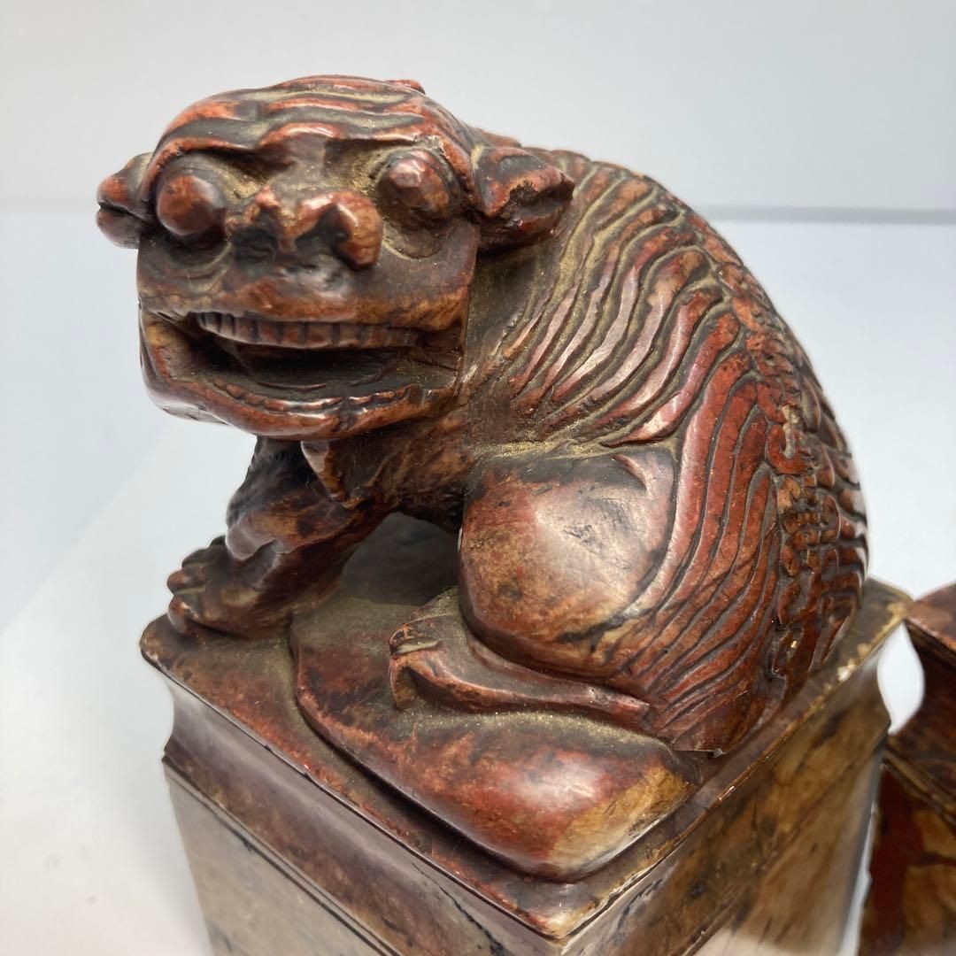 獅子の印材 2251g