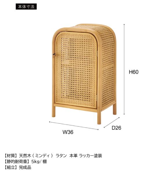 ROOMESSENCE(東谷)キャビネットチェストラタンミニキャビネット小さめ