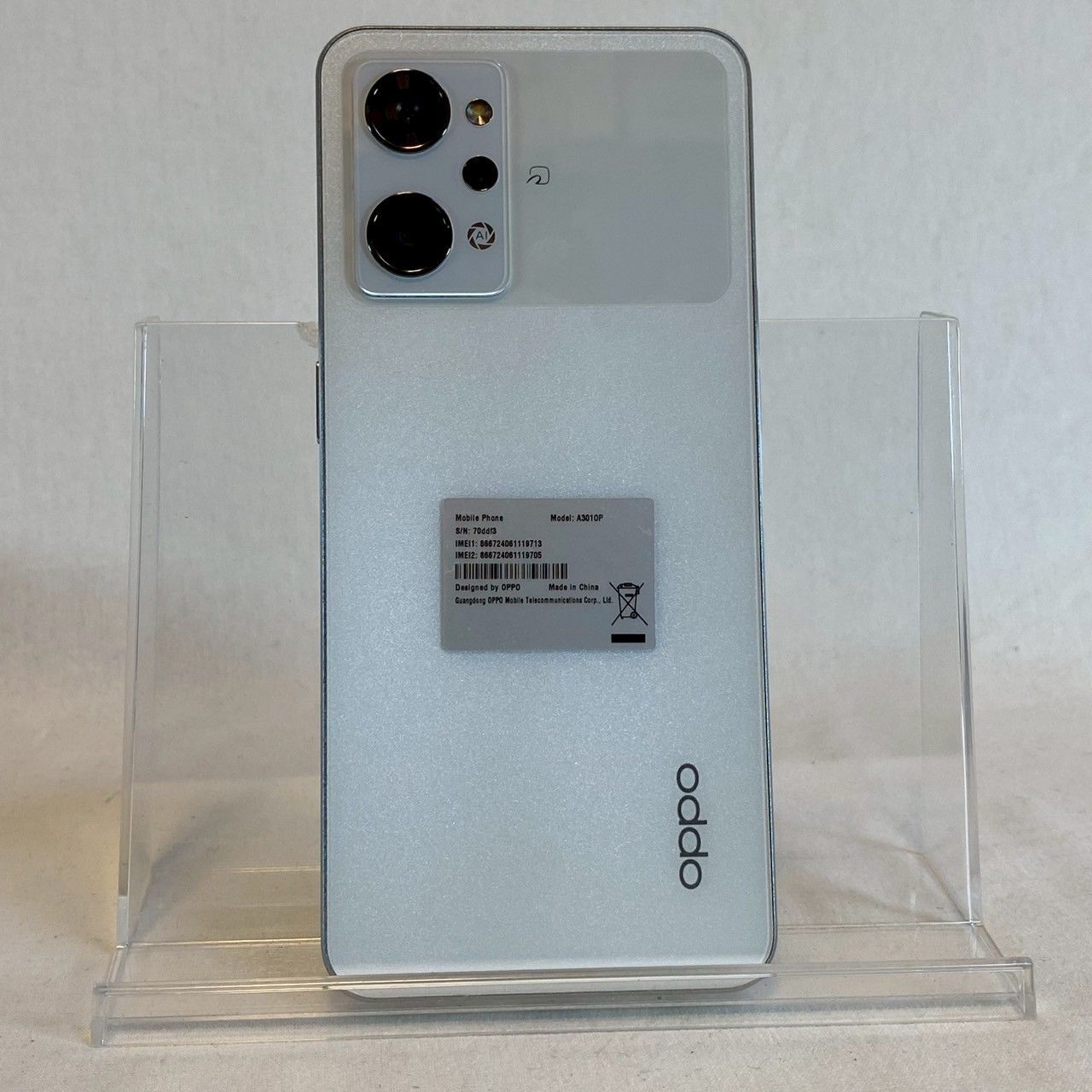 美品】OPPO/Reno9/A/A301OP/ムーンホワイト/本体/箱/付属品あり