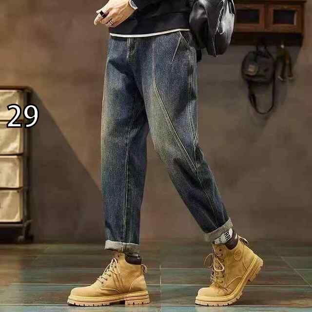 [29]メンズ ファッション 服 用 オシャレ シンプル 大人 かっこいい ストリート 夏コーデ パンツ ズボン 履物  アメリカン ジーンズ カジュアル レトロ ウォッシュ 