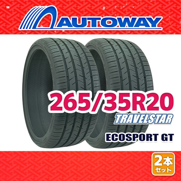 【AUTOWAY】 新品 265/35R20 サマータイヤ TRAVELSTAR ECOSPORT GT 20インチ 2本セット 夏タイヤ オートウェイ