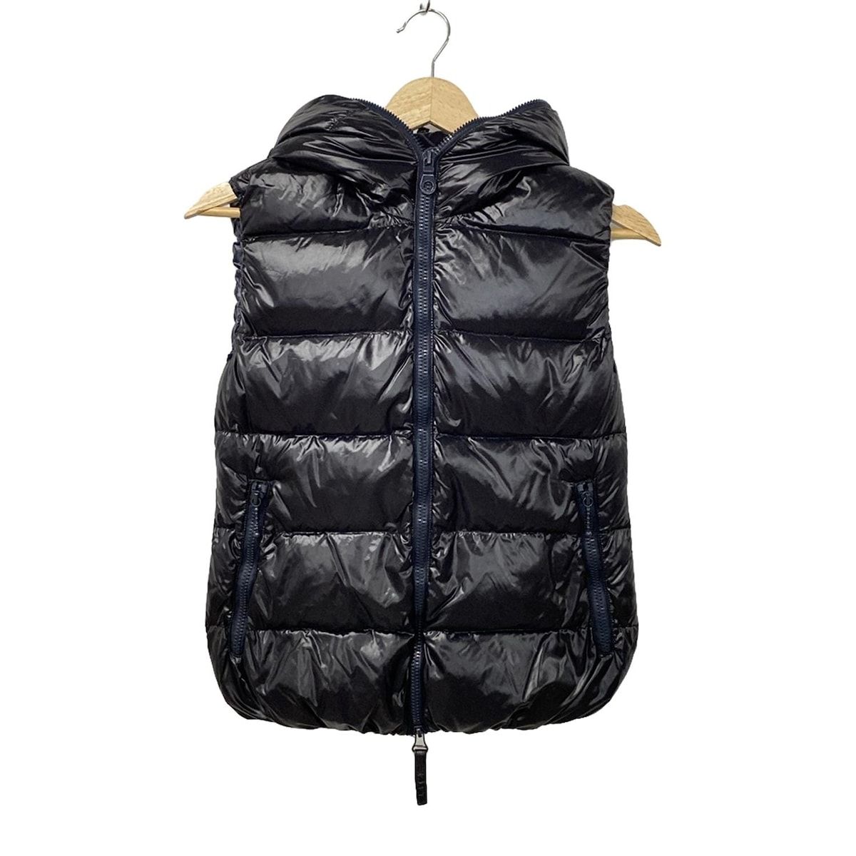 DUVETICA デュベティカ ダウンベスト サイズ38 S レディース FEBE 黒 フード着脱不可 冬