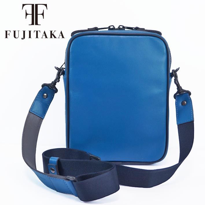 フジタカ 定価2万7500円 レザーミニショルダーバッグ 牛革 サコッシュ フジタカ 定価2万7500円 レザーミニショルダーバッグ 牛革
