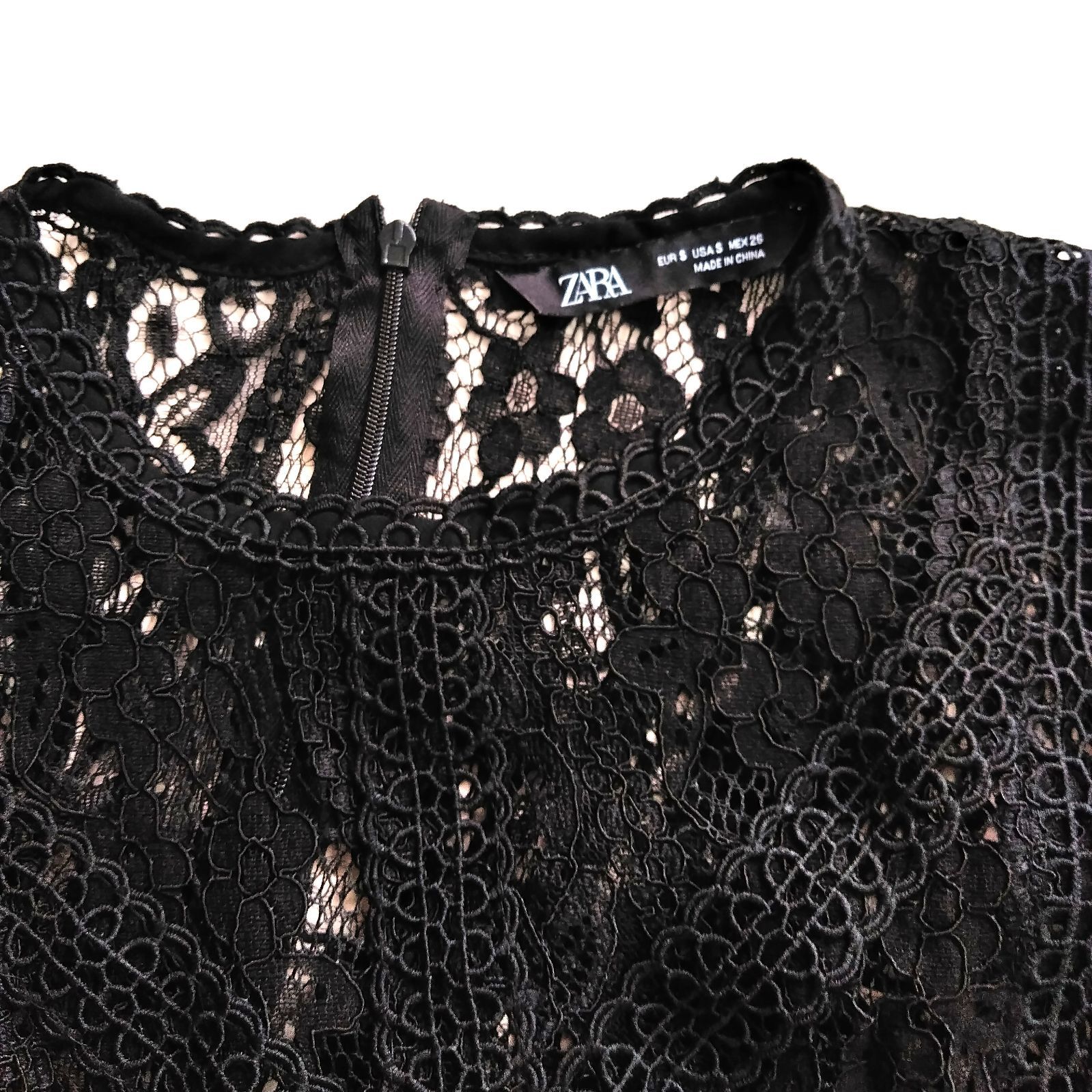 美品】ZARA ノースリーブトップス レーストップス レース