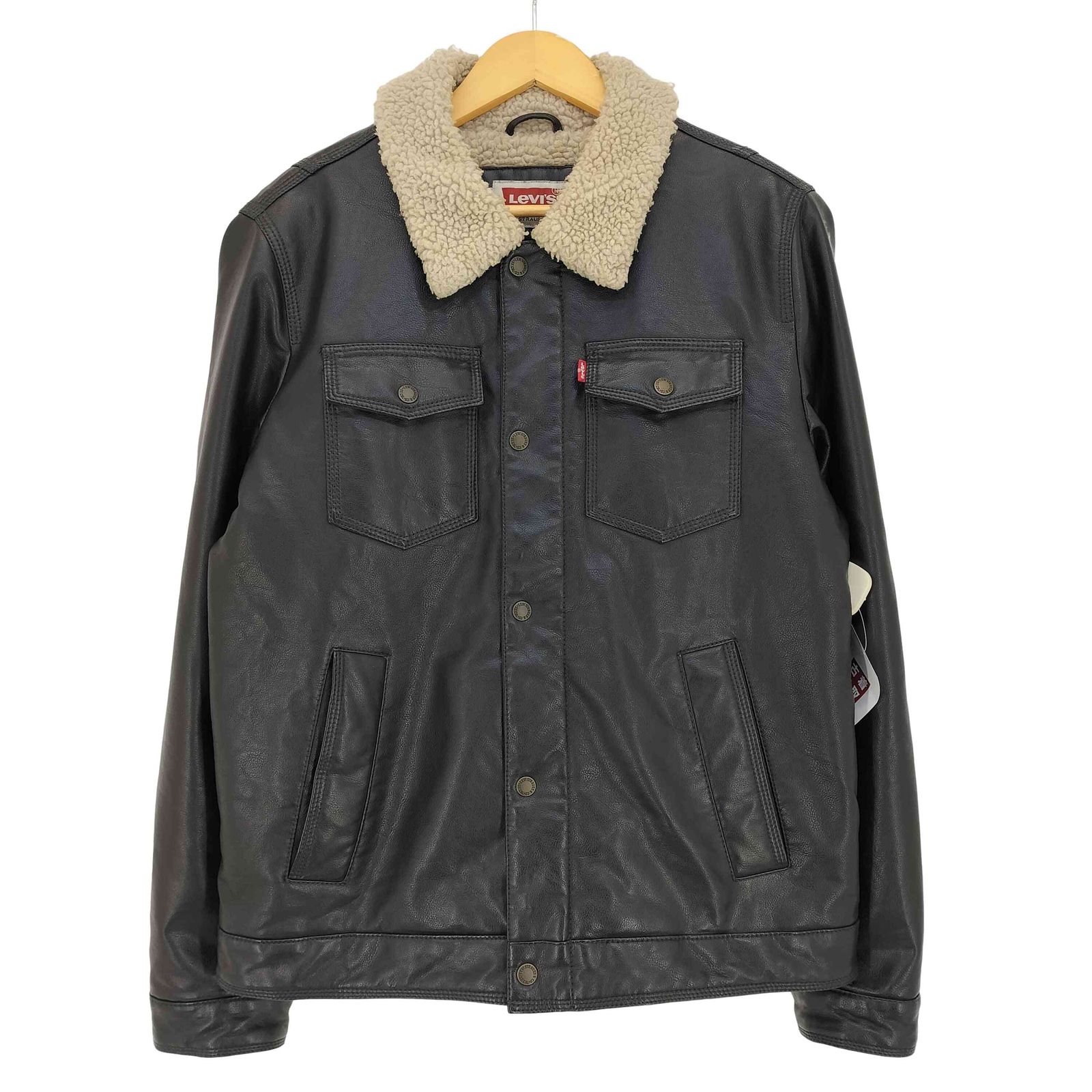 リーバイス Levis フェイクレザー ボアジャケット メンズ import