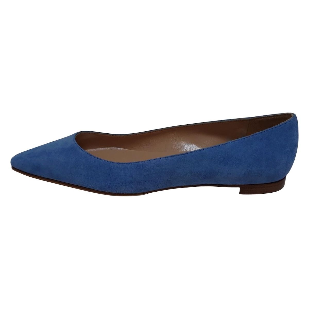 MANOLO BLAHNIK ブルー ポインテッドトゥフラットシューズ MANOLO BLAHNIK(マノロブラニク) フラットシューズ 38