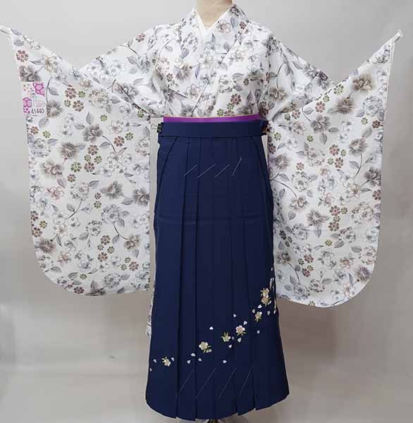 二尺袖 着物 袴フルセット 小紋柄 和遊日 着物丈は着付けし易い 
