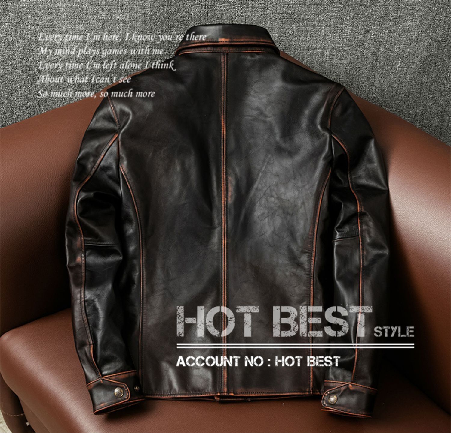 高級！別注品！茶芯ホースハイドレザーカーコート馬革レザージャケット3XL