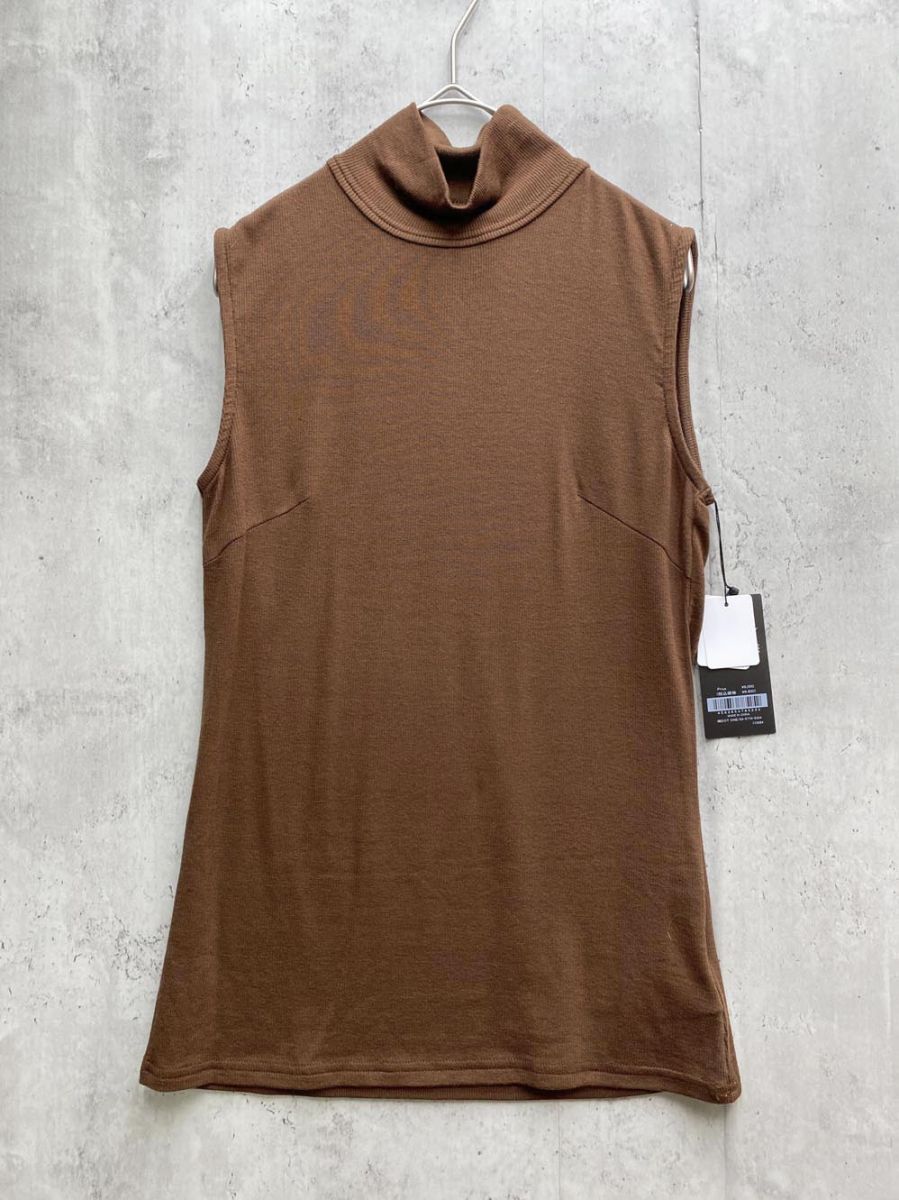 anuans アニュアンス ノースリーブ ニット セーター sizeF|茶 レディース