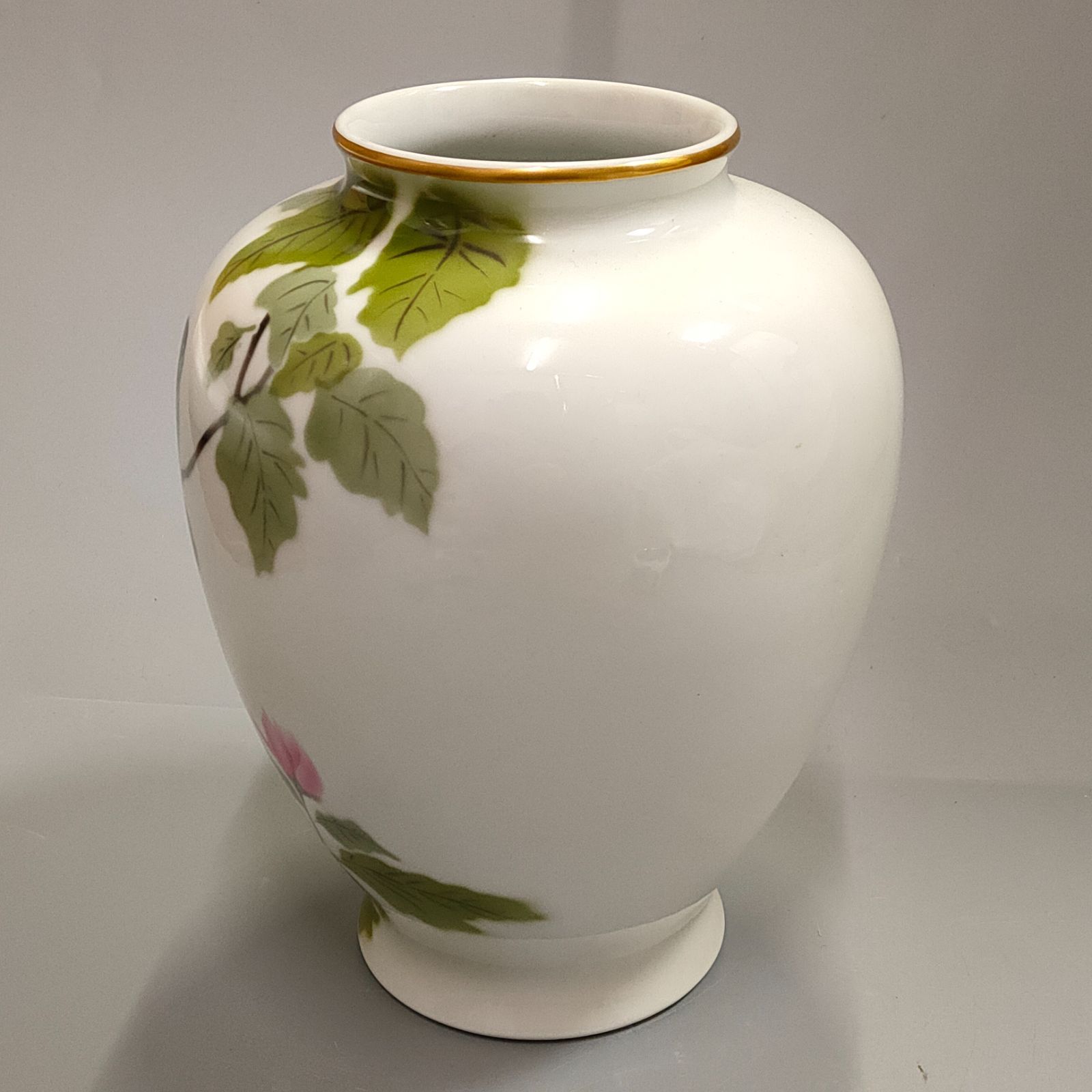 M549 花瓶 鳥 深川製 陶器 花器 サイズ(約)幅18㎝ 高さ26㎝ 口径
