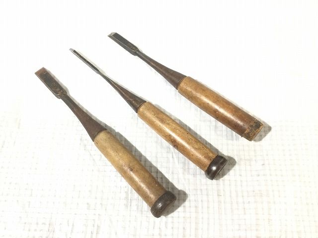 品 瓢箪 ひょうたん印 追い入れ鑿 9本セット 1分 3mm～1寸6分 48mm 追入れ鑿 叩き鑿 ノミ のみ 大工道具 木材加工