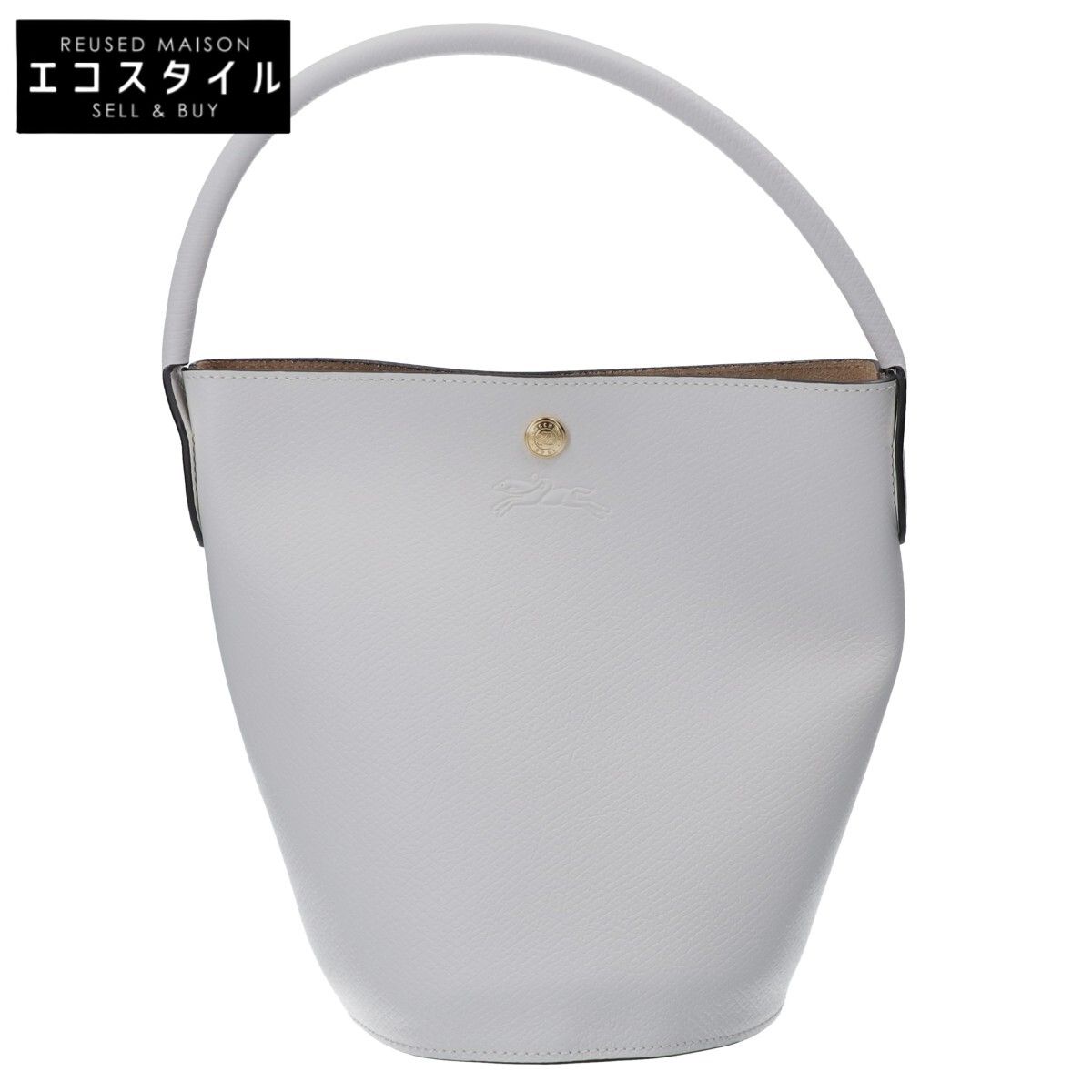 Longchamp ロンシャン 10161HYZ 007 CUIR DE RUSSIE EPURE レザー バケットバッグ/ M