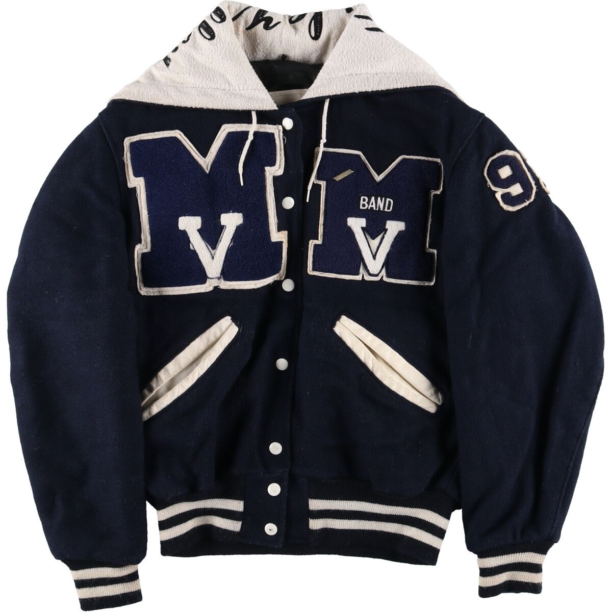 古着 90年代 デロング DeLONG フード付き セーラーカラー ウール