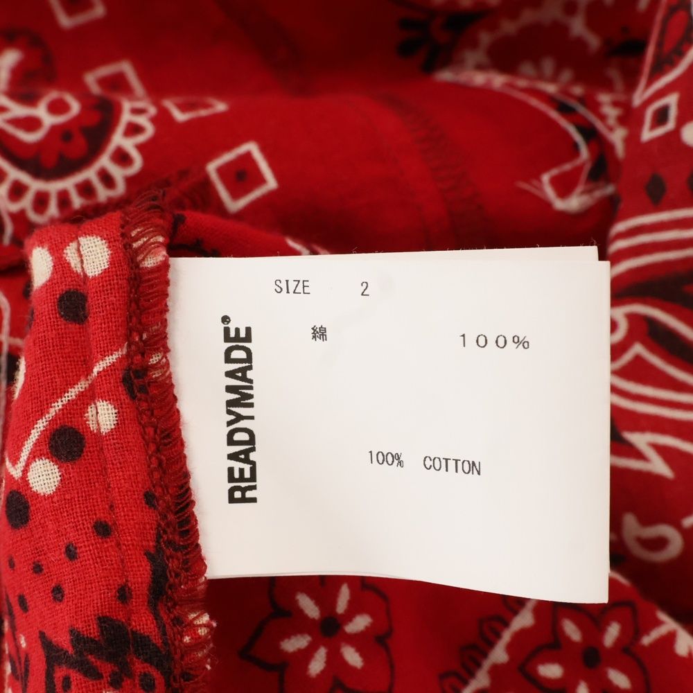 READY MADE (レディメイド) 21AW Red Bandana Baseball Shirt バンダナ