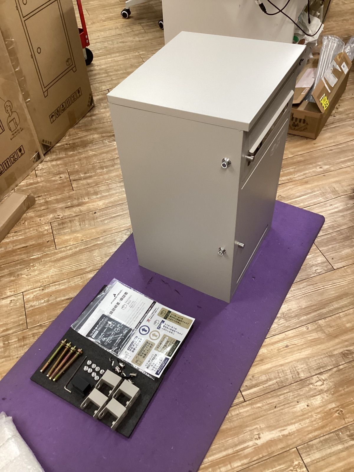 訳あり P0296 宅配ボックス ポスミー グレージュ ポスト付 PYKES PEAK パイクスピーク 250919-1