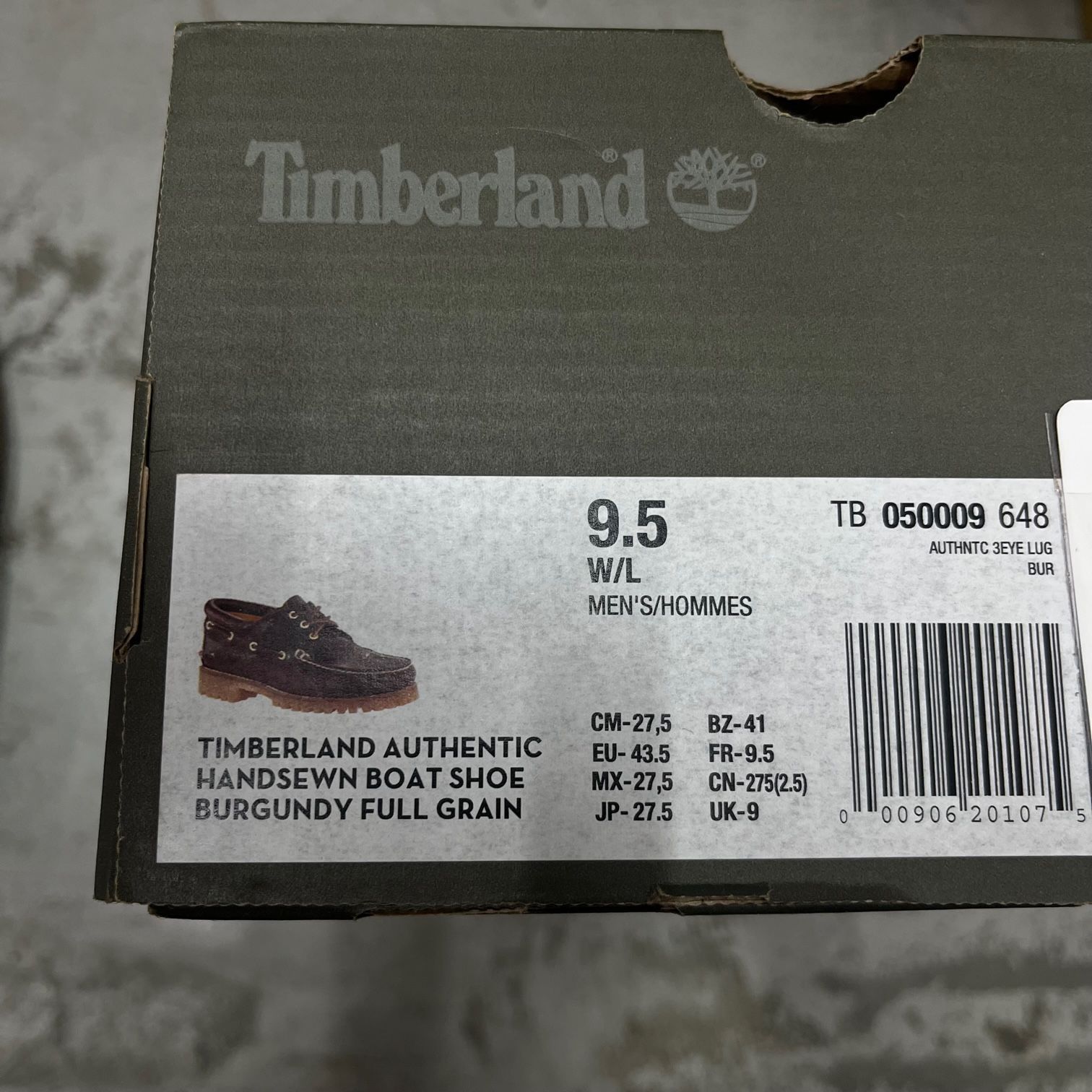 新品 Timberland 3 Eye Classic Lug - Burgundy 050009 スリーアイ 