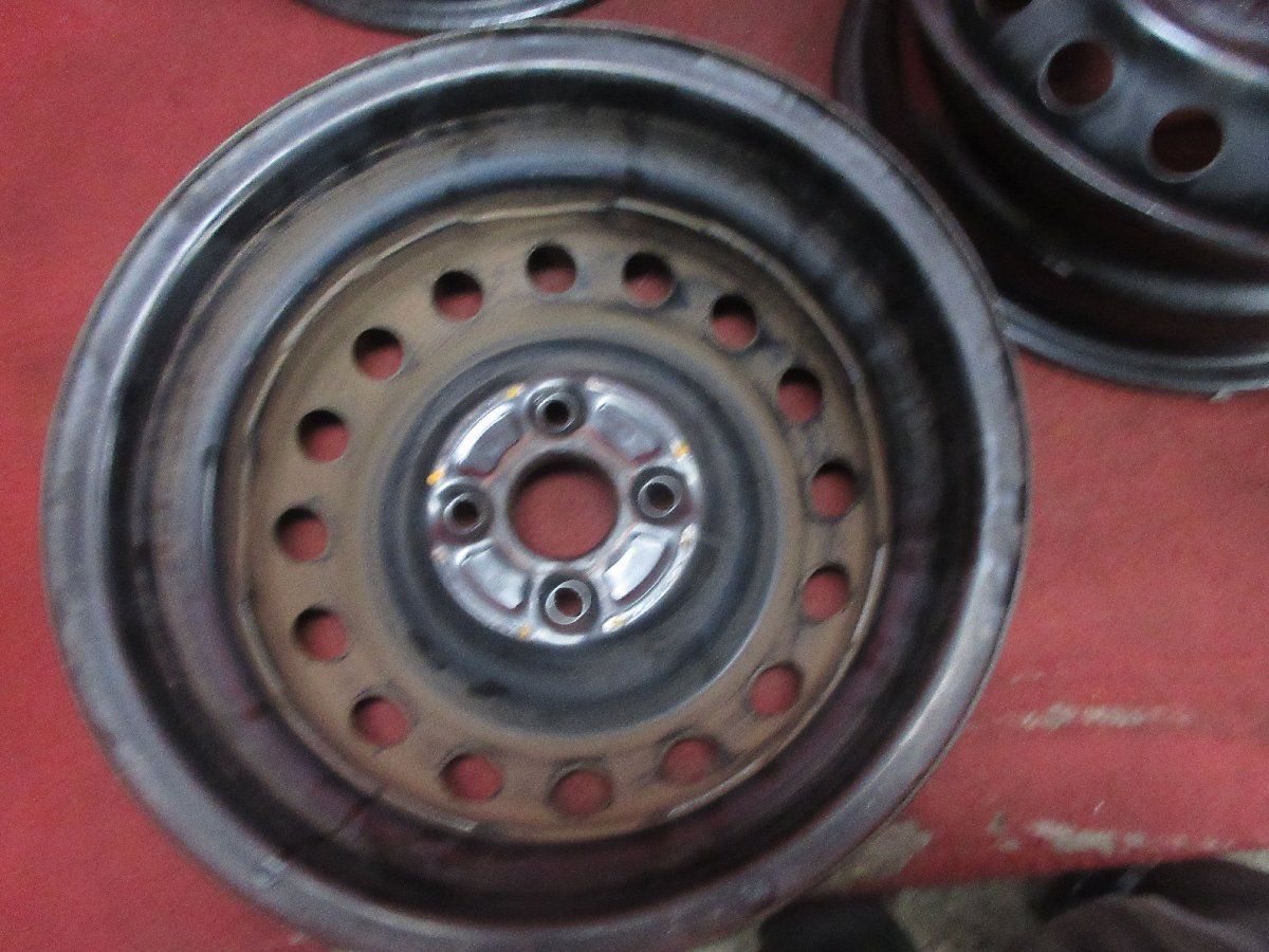 スズキJB23Wジムニー純正スチール 5J×16 off+22 pcd139.7/5H ファルケン LANDAIR/SL 175/80R16 スタッドレス付き4本SET 中古品 ブラック ジムニー ホイール 16インチ 4本セット オールドカントリー