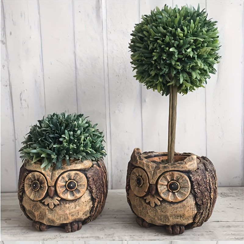 鉢植え 植木鉢 プランター プラントポット フラワーポット ガーデニング 屋内 室内 インテリア 玄関 フクロウ ふくろう 多肉植物 サボテン 観葉植物 ユニーク 可愛い