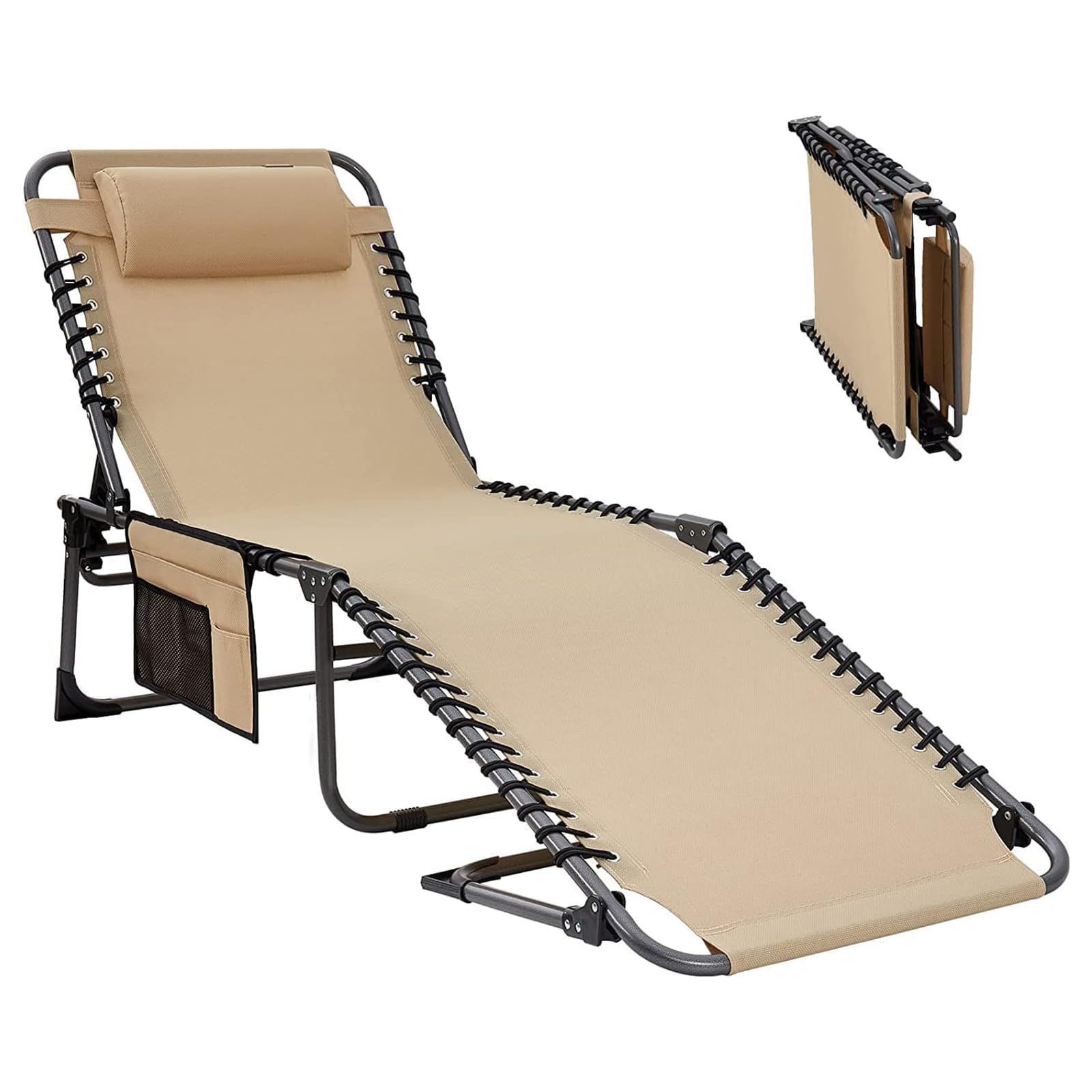 KingCamp サマーベッド 折りたたみベッド コット キャンプ 3way 5段階調節 耐荷重120kg 頑丈 小物収納 簡単組立 寝心地良い 簡易ベッド ビーチチェア リクライニング アウトドア 昼寝 オフィス 室内外兼用