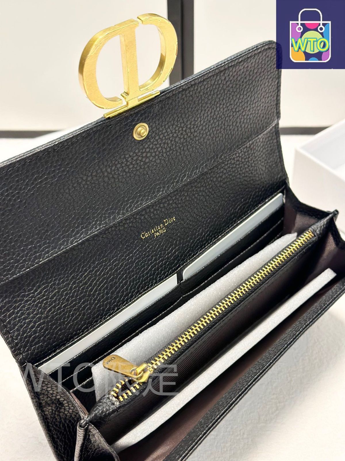 今日特価】Dior ディオール レディースウォレット 布と頭層牛皮